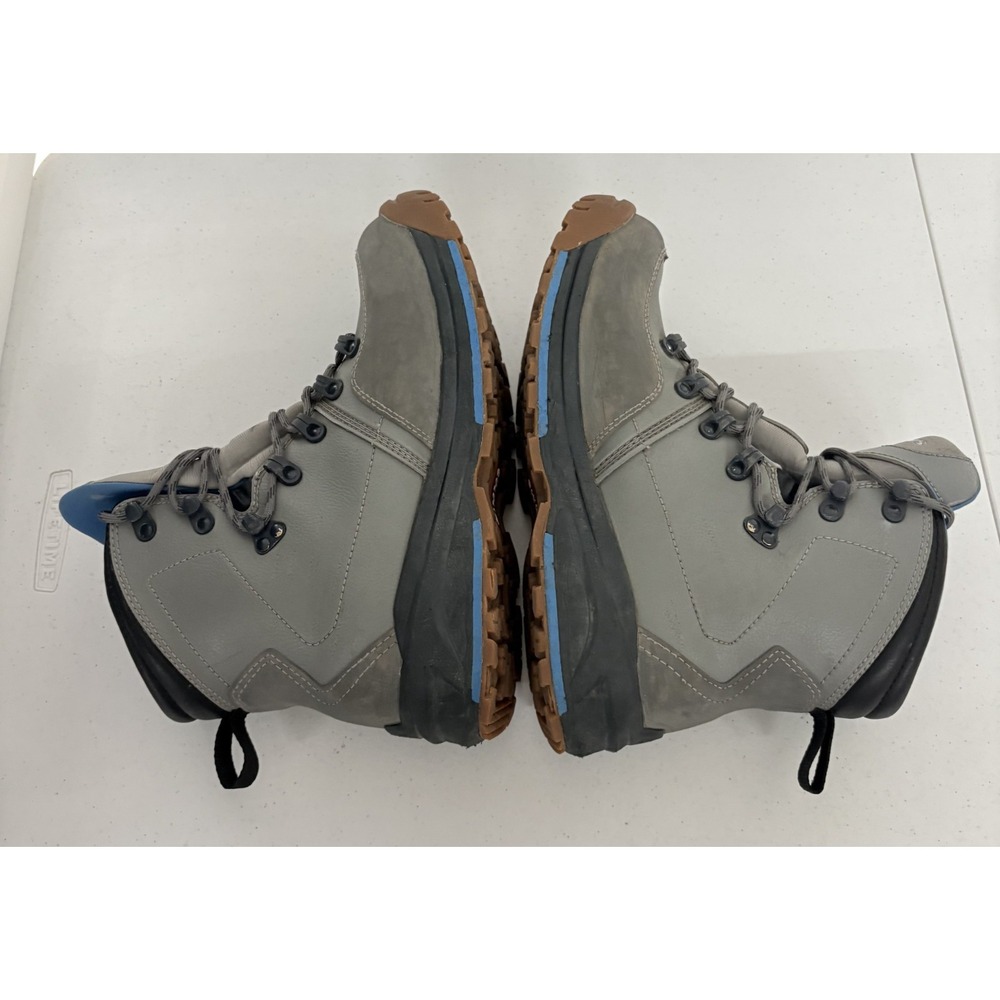 Simms Men's Wading Boots Size 9 Gray/Blue Fly Fishing Shoes Rubber Soles - Picture 6 of 9